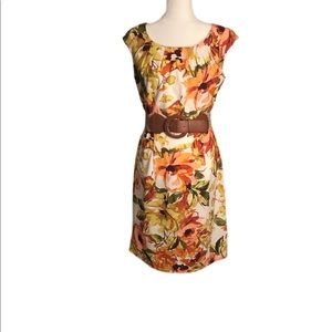 Dress Barn sleeveless dress size 10 belted